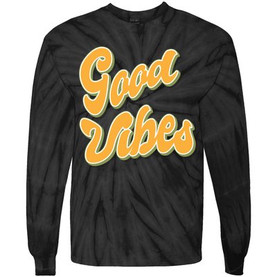 Good Vibes Retro Fun Tie-Dye Long Sleeve Shirt