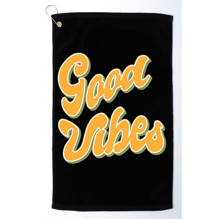 Good Vibes Retro Fun Golf Towel