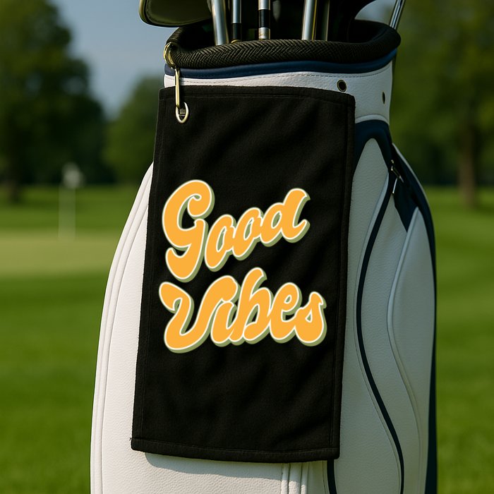 Good Vibes Retro Fun Golf Towel