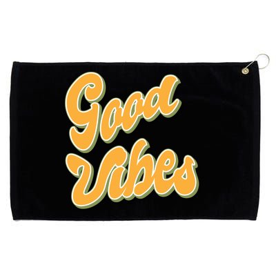 Good Vibes Retro Fun Grommeted Golf Towel