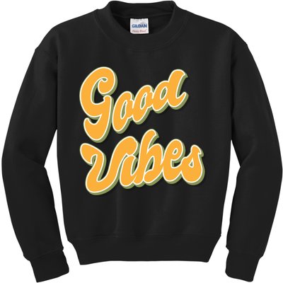 Good Vibes Retro Fun Kids Sweatshirt