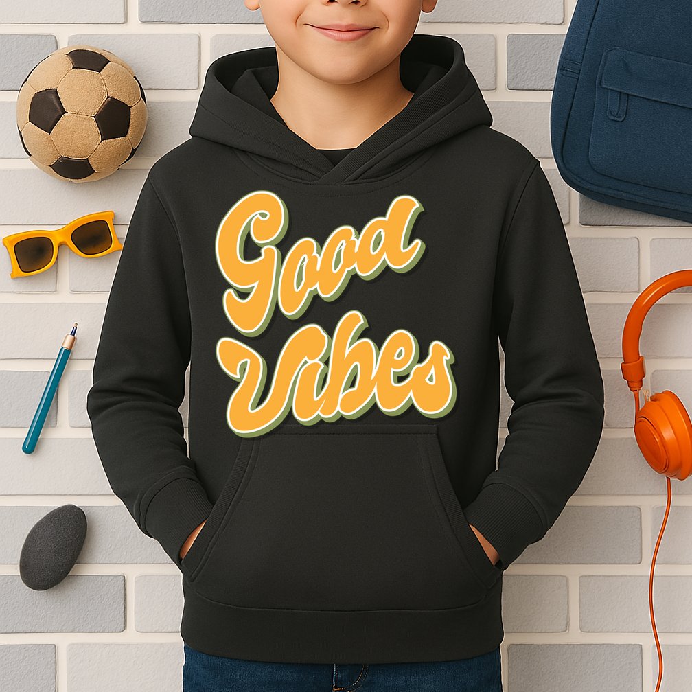 Good Vibes Retro Fun Kids Hoodie