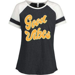 Good Vibes Retro Fun Enza Ladies Jersey Colorblock Tee