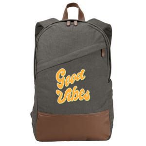 Good Vibes Retro Fun Cotton Canvas Backpack