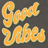Good Vibes Retro Fun Cotton Canvas Backpack