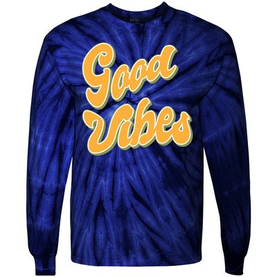 Good Vibes Retro Fun Tie-Dye Long Sleeve Shirt