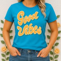 Good Vibes Retro Fun Womens T-Shirt