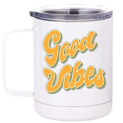 Good Vibes Retro Fun 12 oz Stainless Steel Tumbler Cup