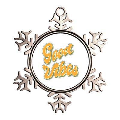 Good Vibes Retro Fun Metallic Star Ornament