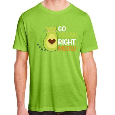 Go Vegan Right Meow Gift Adult ChromaSoft Performance T-Shirt