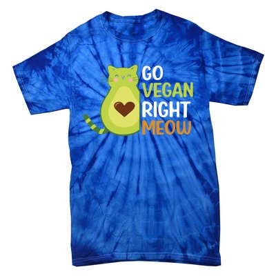 Go Vegan Right Meow Gift Tie-Dye T-Shirt