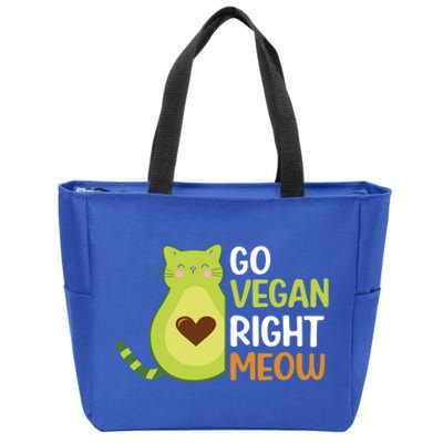 Go Vegan Right Meow Gift Zip Tote Bag