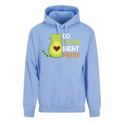 Go Vegan Right Meow Gift Unisex Surf Hoodie