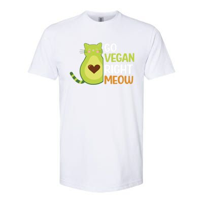 Go Vegan Right Meow Gift Softstyle CVC T-Shirt