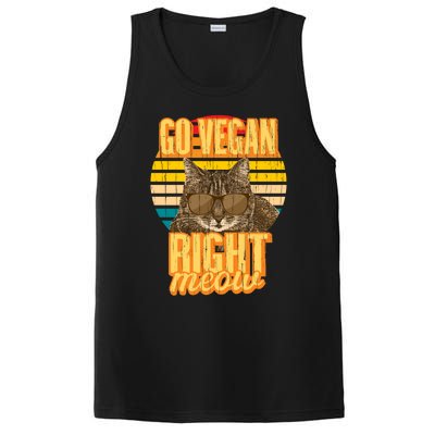 Go Vegan Right Meow Vegetarian Cool Gift PosiCharge Competitor Tank