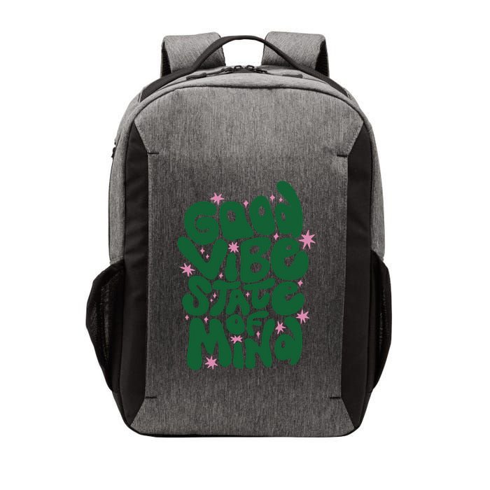 Good Vibe State Of Mind Retro Quote Vector Backpack