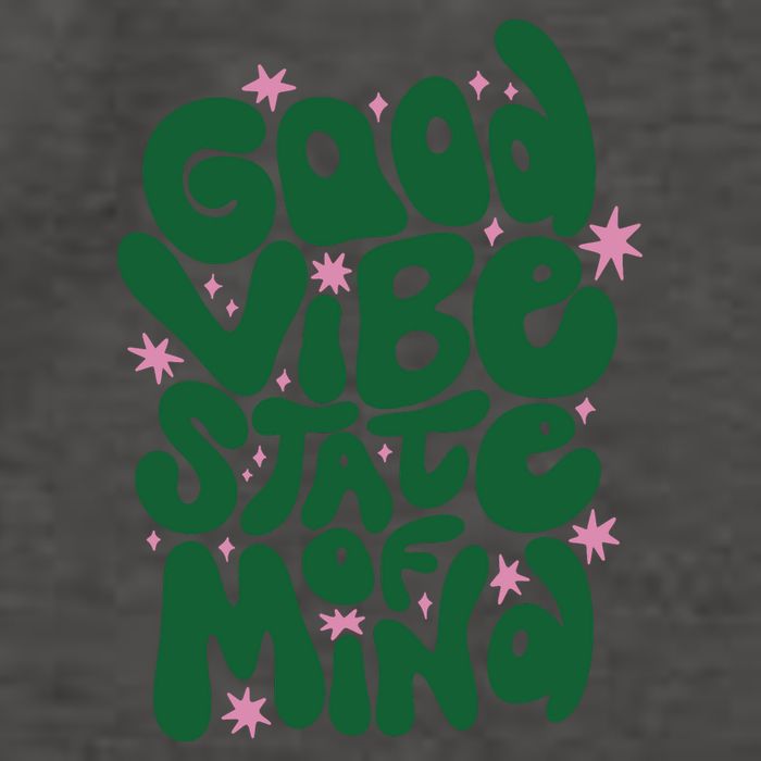 Good Vibe State Of Mind Retro Quote Vector Backpack