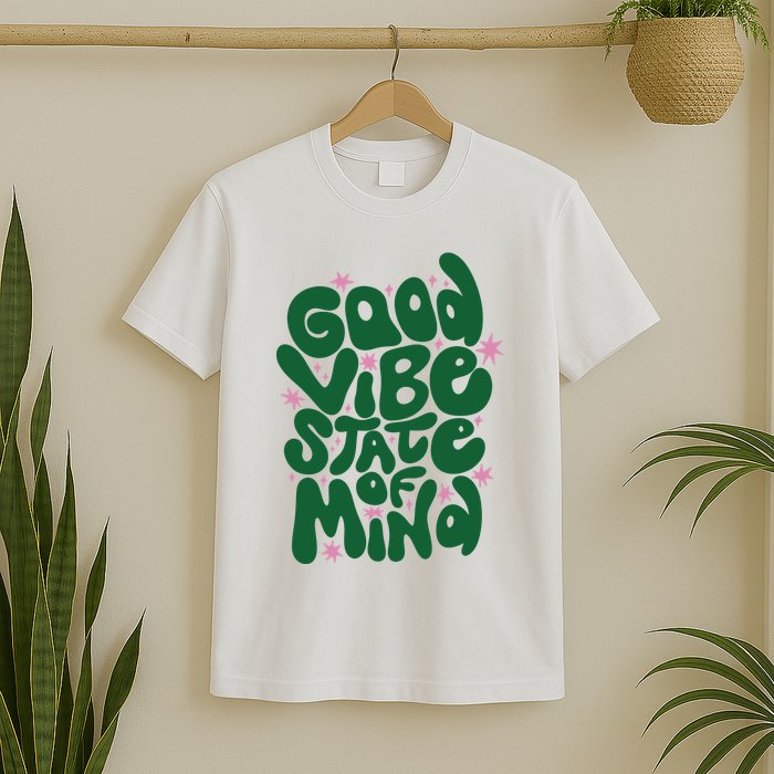 Good Vibe State Of Mind Retro Quote T-Shirt
