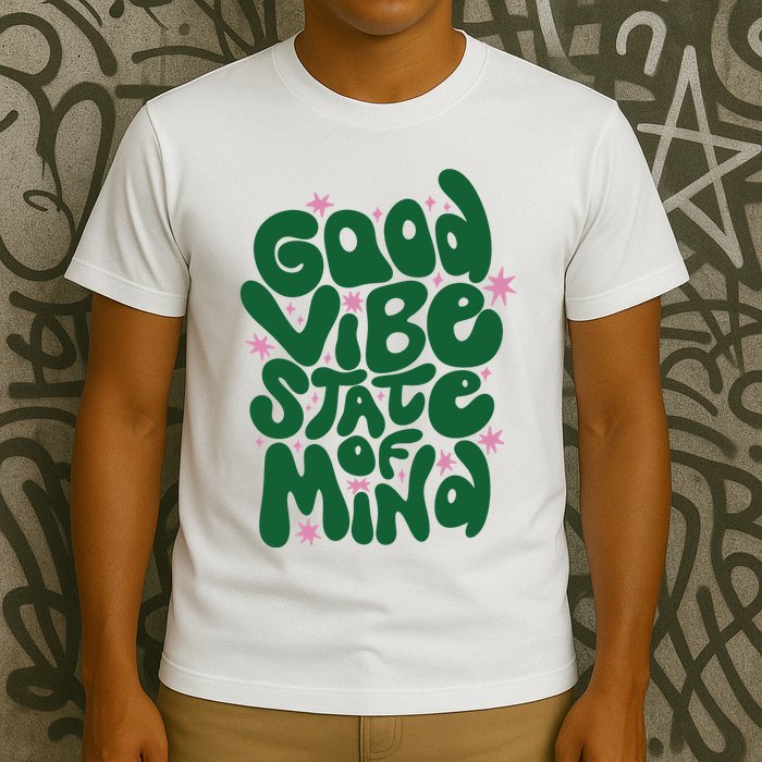 Good Vibe State Of Mind Retro Quote T-Shirt
