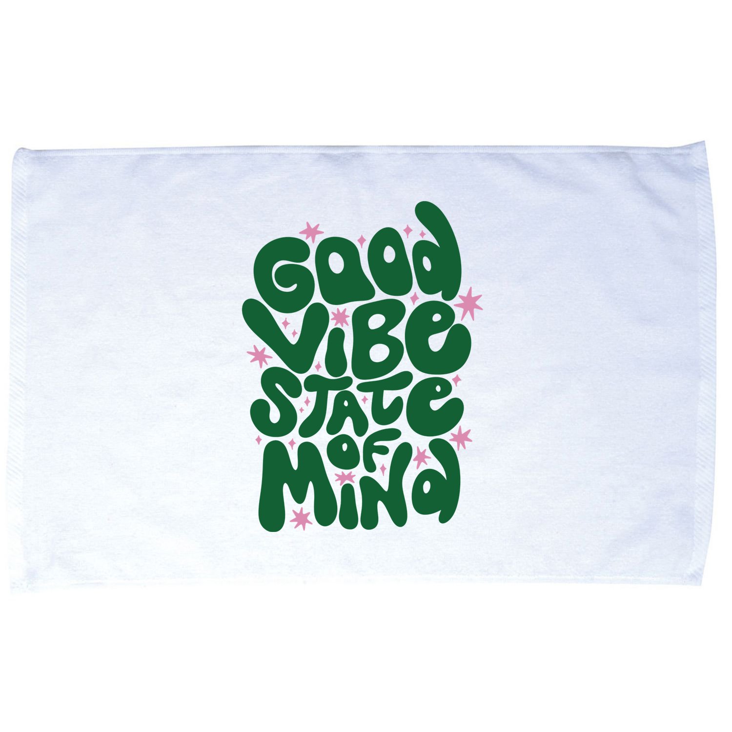 Good Vibe State Of Mind Retro Quote Microfiber Hand Towel