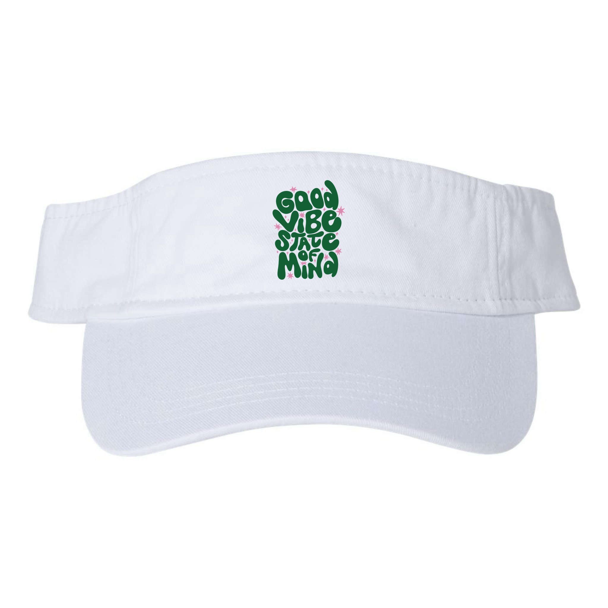 Good Vibe State Of Mind Retro Quote Visor