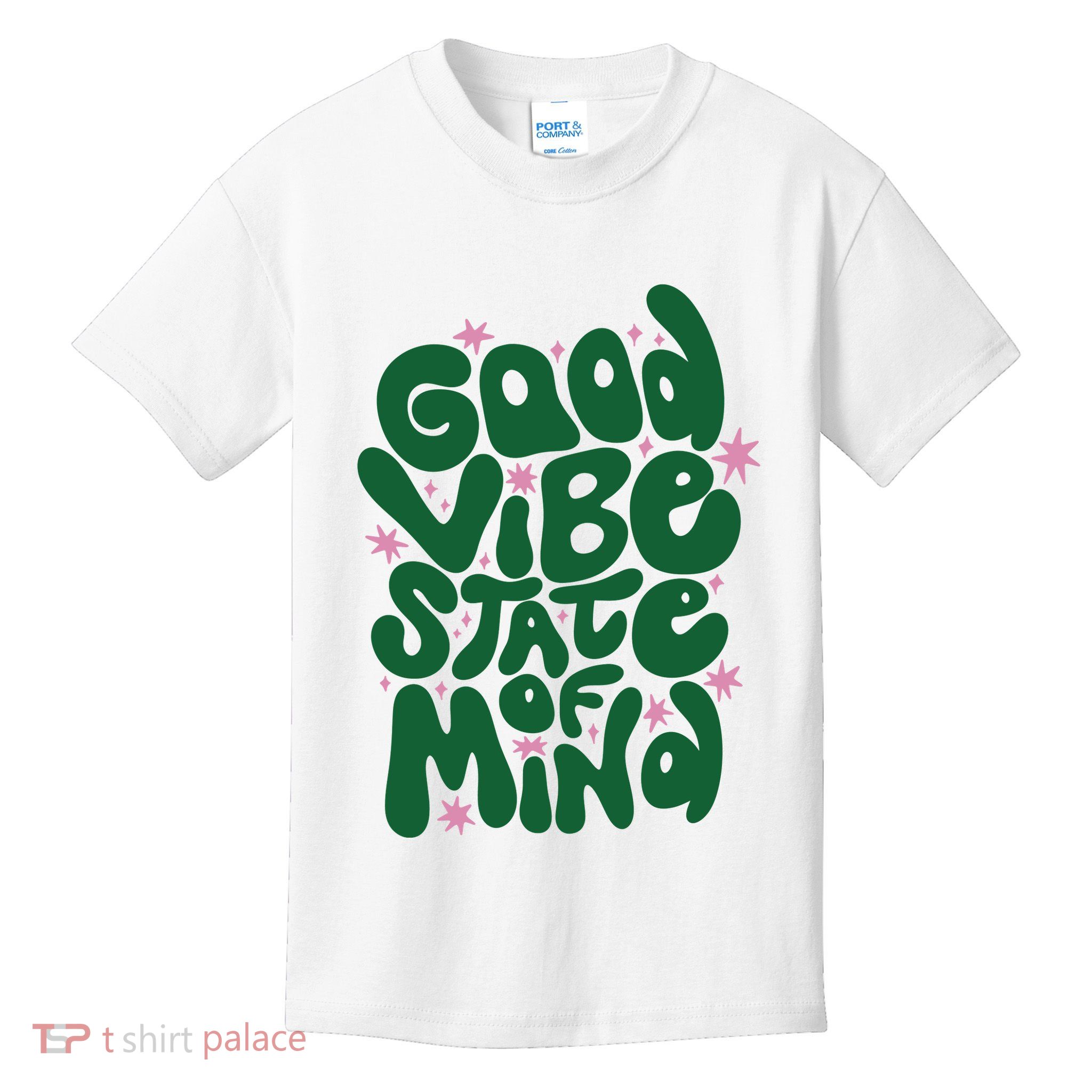 Good Vibe State Of Mind Retro Quote Kids T-Shirt