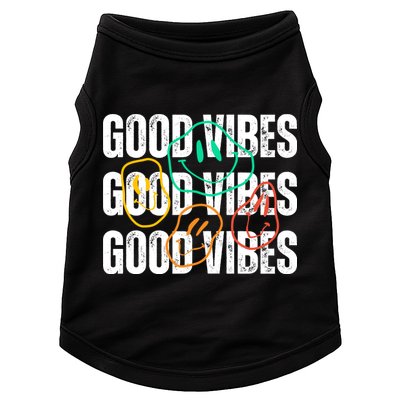 Good Vibes Smiley Retro Vintage Doggie Tank