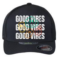 Good Vibes Smiley Retro Vintage Flexfit Unipanel Trucker Cap