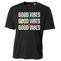 Good Vibes Smiley Retro Vintage Cooling Performance Crew T-Shirt