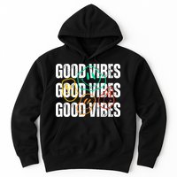 Good Vibes Smiley Retro Vintage Hoodie