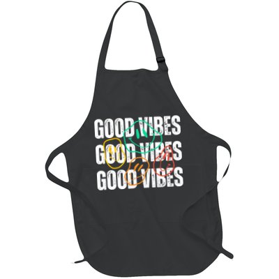 Good Vibes Smiley Retro Vintage Apron
