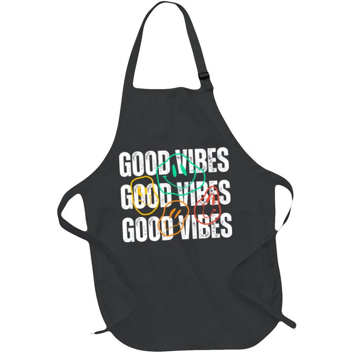 Good Vibes Smiley Retro Vintage Apron
