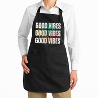 Good Vibes Smiley Retro Vintage Apron