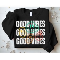 Good Vibes Smiley Retro Vintage Sweatshirt