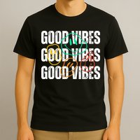 Good Vibes Smiley Retro Vintage T-Shirt