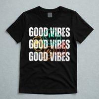 Good Vibes Smiley Retro Vintage T-Shirt