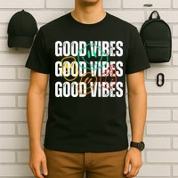 Good Vibes Smiley Retro Vintage T-Shirt