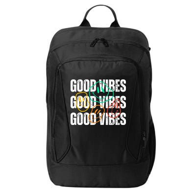 Good Vibes Smiley Retro Vintage City Backpack