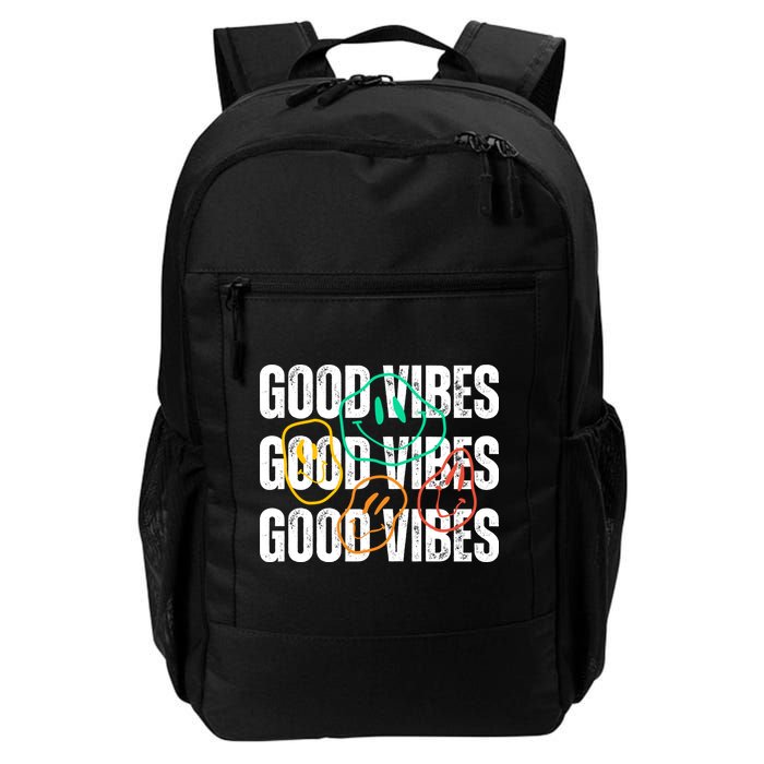 Good Vibes Smiley Retro Vintage Backpack