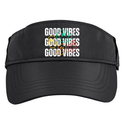 Good Vibes Smiley Retro Vintage Adult Drive Performance Visor