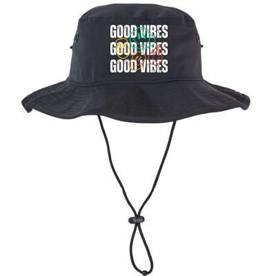Good Vibes Smiley Retro Vintage Bucket Hat