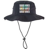 Good Vibes Smiley Retro Vintage Bucket Hat