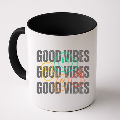 Good Vibes Smiley Retro Vintage Mug