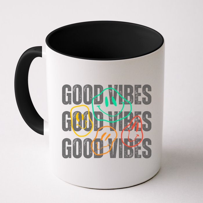 Good Vibes Smiley Retro Vintage Mug