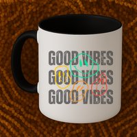 Good Vibes Smiley Retro Vintage Mug