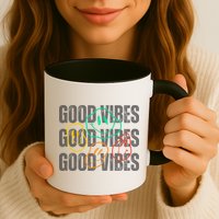 Good Vibes Smiley Retro Vintage Mug