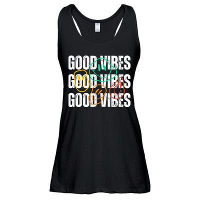 Good Vibes Smiley Retro Vintage Ladies Essential Flowy Tank
