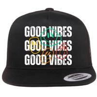 Good Vibes Smiley Retro Vintage Flatbill Hat