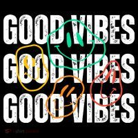 Good Vibes Smiley Retro Vintage Flatbill Hat