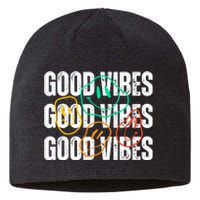 Good Vibes Smiley Retro Vintage Sustainable Beanie